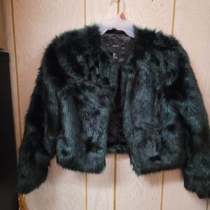 Forever 21 Dark Green Teddy Jacket
